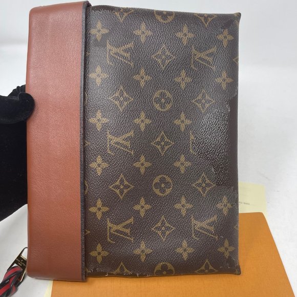 LOUIS VUITTON Pochette Tuileries Monogram Caramel Rouge - Picture 3 of 13